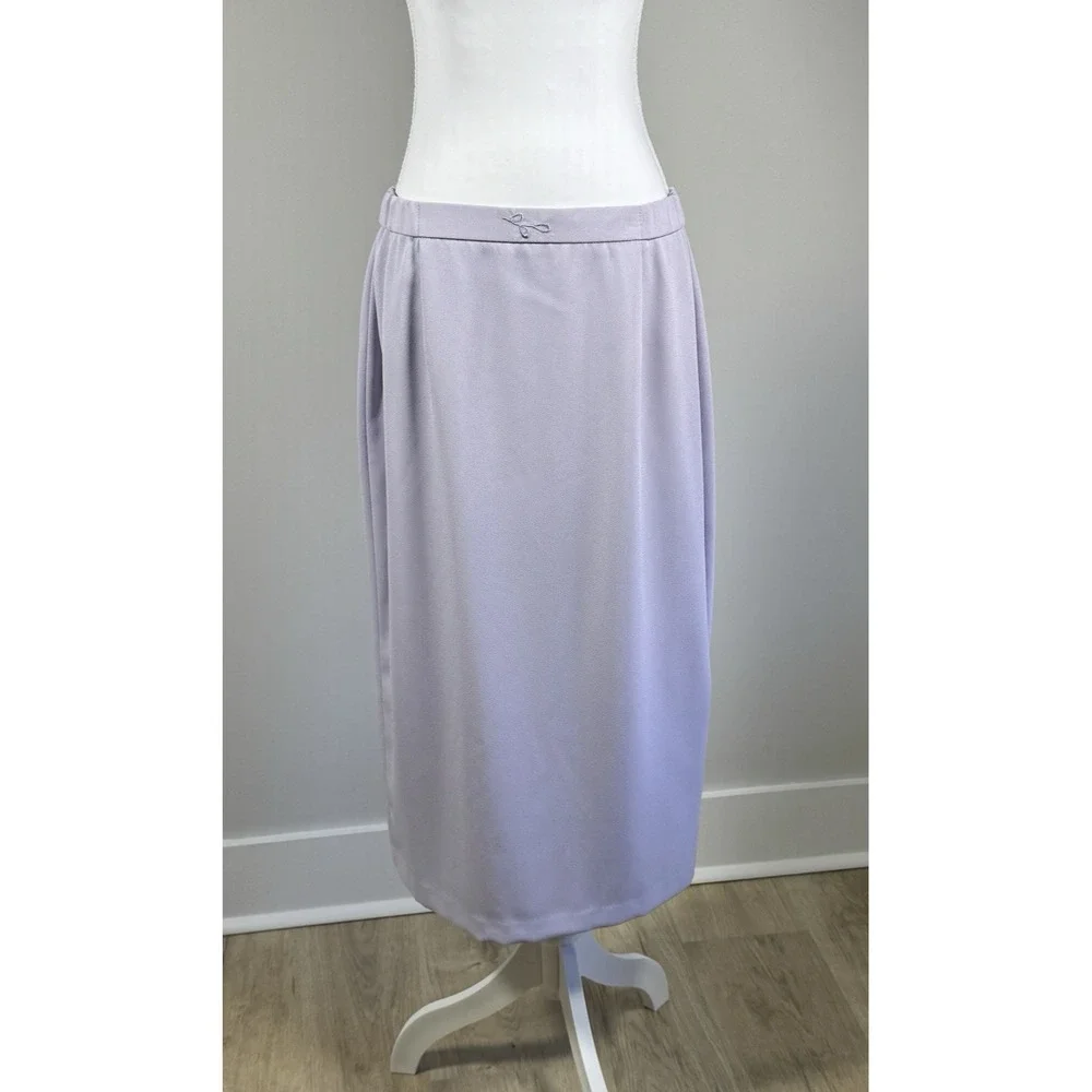 Vintage Lavender Embroidered Beaded Skirt Suit 2 Pc Womens 14 Church‎ Formal BMI